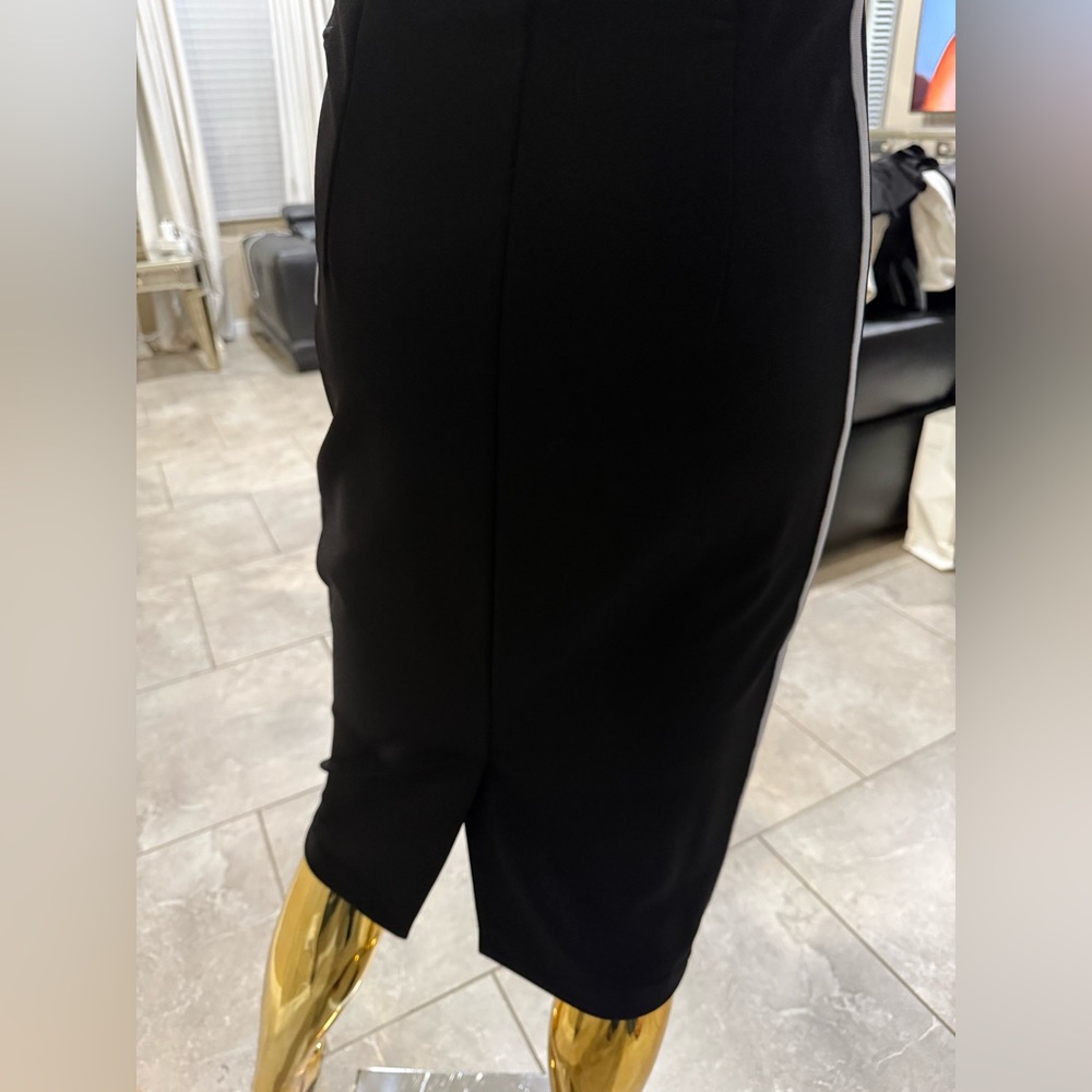 Dynamite Black Pencil Skirt with White Accents - Picture 3 of 3